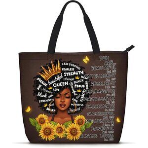 Black Girl Magic African American Women Tote Bag Large Durable Waterproof Stylis